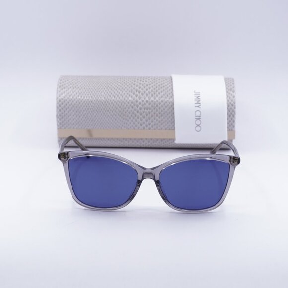 Jimmy Choo BA/G/S 0KB7KU Cat Eye Sunglasses - Transparent Grey/Blue - Picture 3 of 10